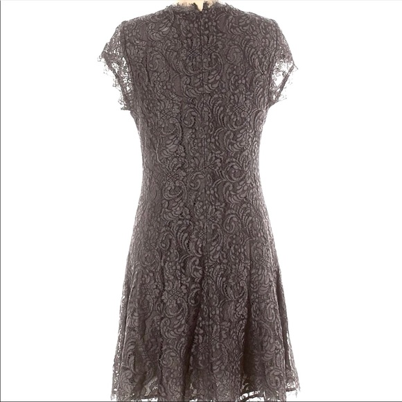 Joie Gray Lace Ruffle Dress - Picture 2 of 5